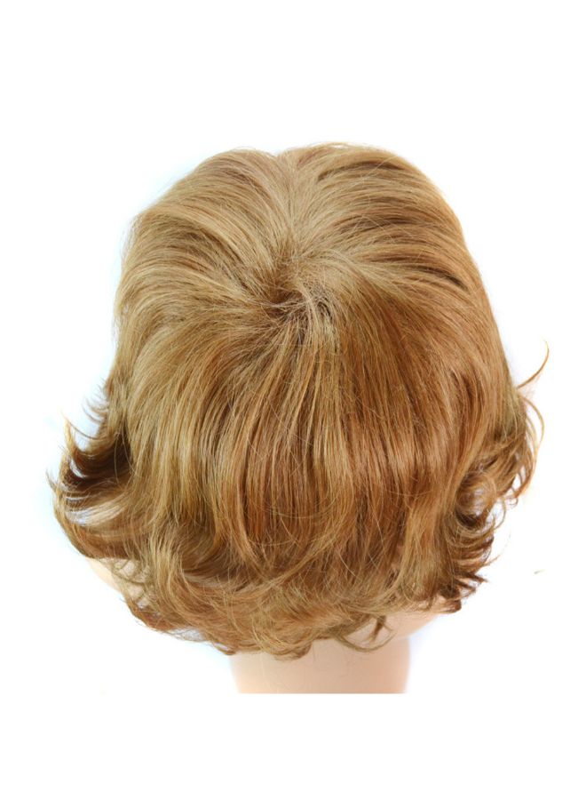 Voberry Curly Short Hoods Micro Volume Wig Brown 1x1x1cm - Image 4
