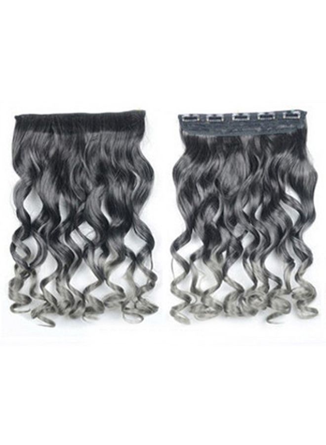 Voberry Grandma Gray Gradient Curl Hair Wig Black/Grey 1x1x1cm - Image 3