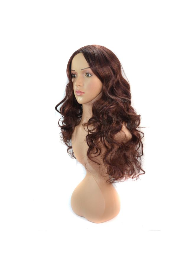 Voberry The Sub-fluffy Long Curly Hair Wig Brown 1x1x1centimeter - Image 3