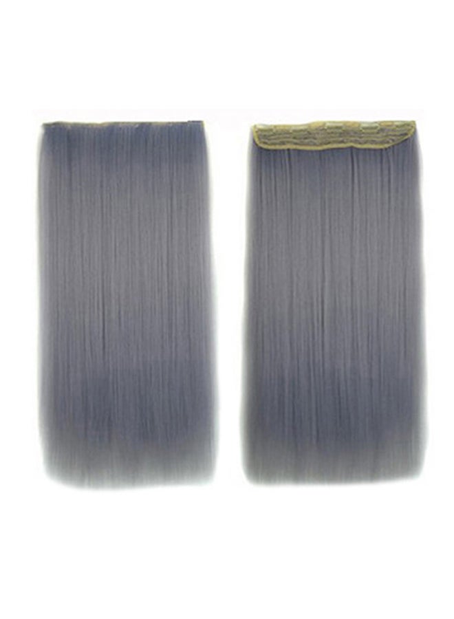 شعر مستعار مسترسل ومتدرج بنمط الجدة، لون رمادي رمادي فضي 1x1x1سم