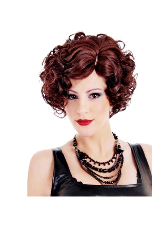 فوبيري شعر مستعار مناسب للنساء ذوات الحجم الصغير بني/أحمر 1x1x1سم - Image 2