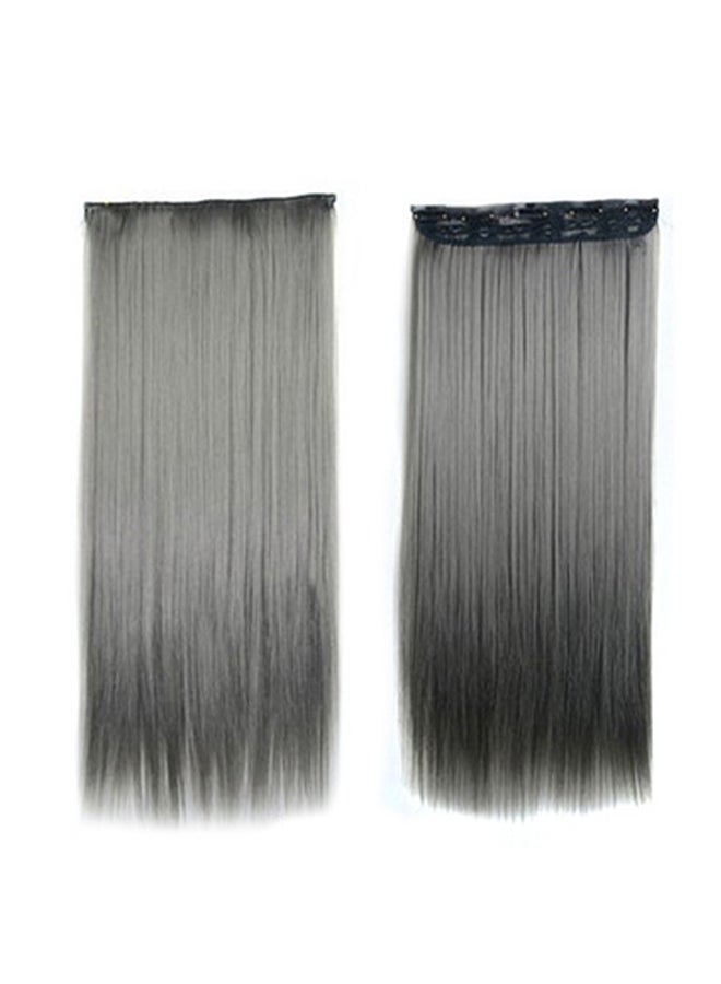 Grandma Gray Gradient Straight Hair Wig Silver Grey 1x1x1cm