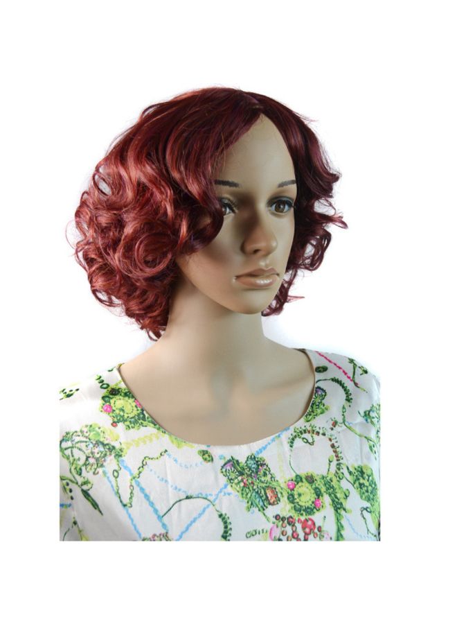 فوبيري شعر مستعار مناسب للنساء ذوات الحجم الصغير بني/أحمر 1x1x1سم - Image 3