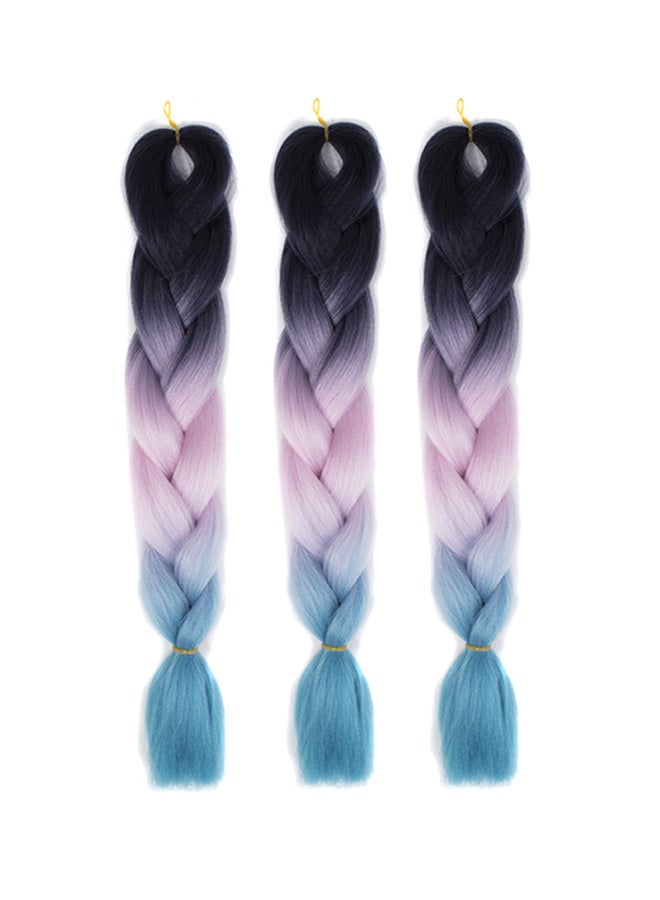 Voberry Gradient Long Braid Wavy Party Wigs Multicolour 60x4x2cm