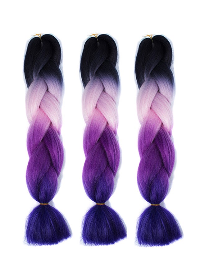 Voberry Gradient Long Braid Wavy Party Wigs Multicolour 60x4x2cm