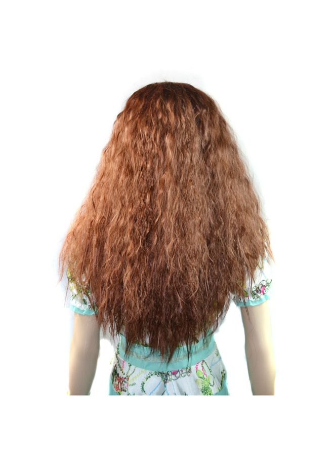 Voberry Middle Part Wave Curly Hair Wig Brown 70x25x25cm - Image 4