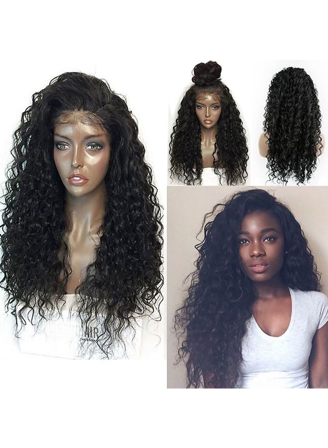 Voberry Charming Long Full Curly Wavy Hair Wig Black 60x1x1cm - Image 3