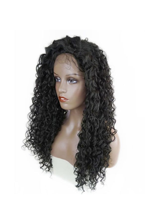 Voberry Charming Long Full Curly Wavy Hair Wig Black 60x1x1cm - Image 5
