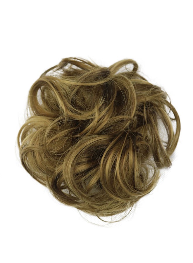 Scrunchie Twirl Curly Messy Bun Hair Wig Brown 13 x 12cm