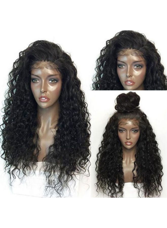 Voberry Charming Long Full Curly Wavy Hair Wig Black 60x1x1cm - Image 4