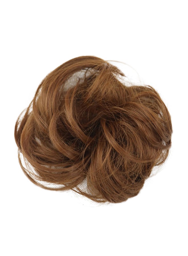 Voberry Scrunchie Twirl Piece Curly Messy Bun Hair Wig Brown 11x10x4cm