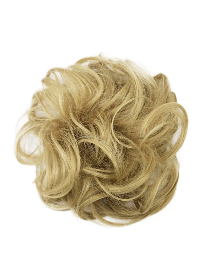 شعر مستعار مموج على شكل كعكة شعر بيج 5x5x5سم