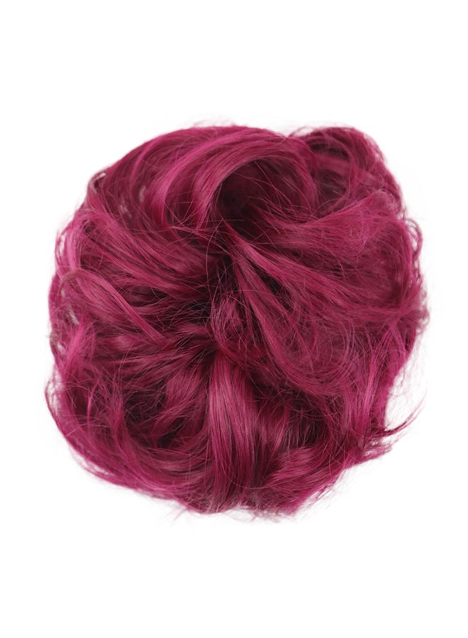 Voberry Scrunchie Twirl Piece Curly Messy Bun Hair Wig Pink 11x10x4cm