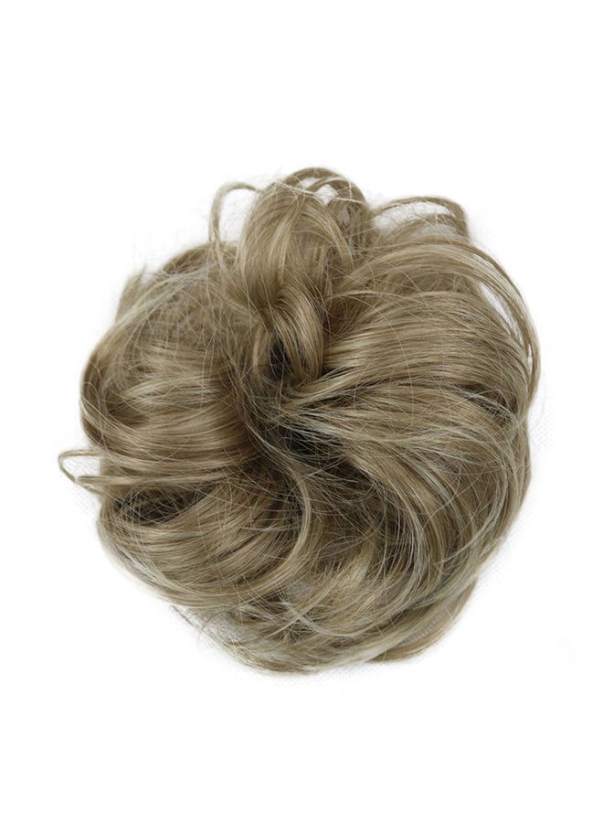 Scrunchie Twirl Piece Curly Messy Bun Hair Wig Beige/Brown 5x5x5cm