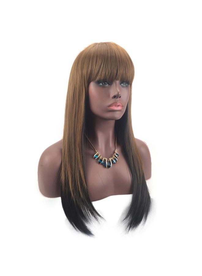 فوبيري شعر مستعار اصطناعي مستقيم طويل بني 1x1x1سم - Image 5