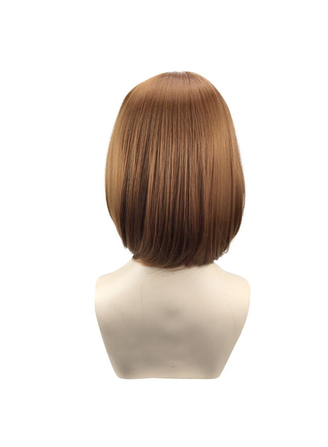 فوبيري شعر مستعار مسترسل بتصفيفة بوب مناسب للحفلات التنكرية بني 30x1x1سم - Image 3