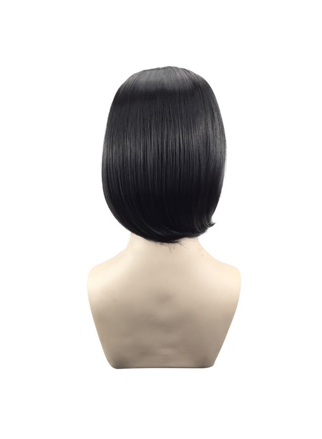 فوبيري شعر مستعار مسترسل بتصفيفة بوب مناسب للحفلات التنكرية أسود 30x1x1سم - Image 2