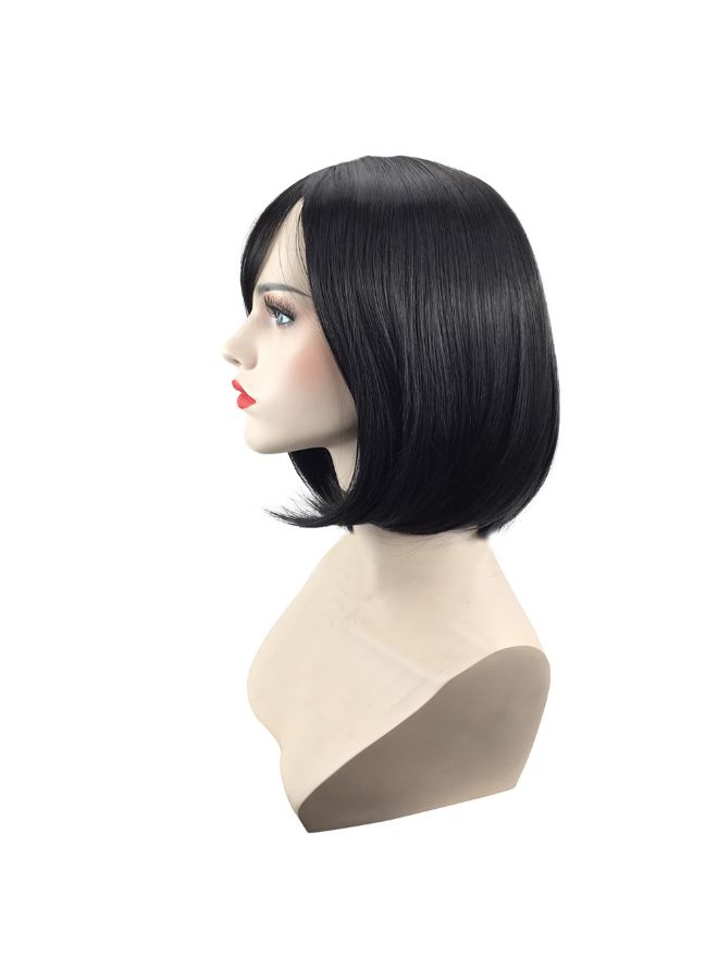 فوبيري شعر مستعار مسترسل بتصفيفة بوب مناسب للحفلات التنكرية أسود 30x1x1سم - Image 3