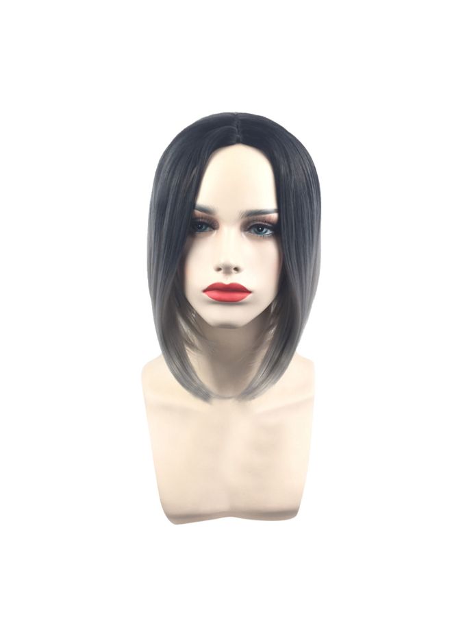 Voberry European And American Brazilian Lace Wig Black/Grey 34x36x1cm - Image 5