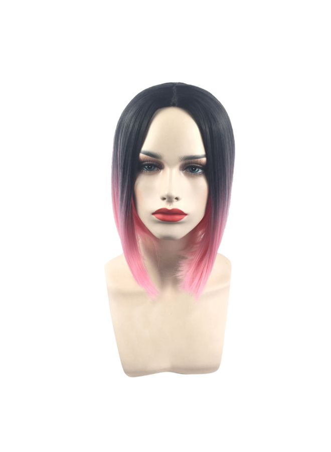 Voberry European And American Brazilian Lace Wig Pink/Black 34x36x1cm - Image 5