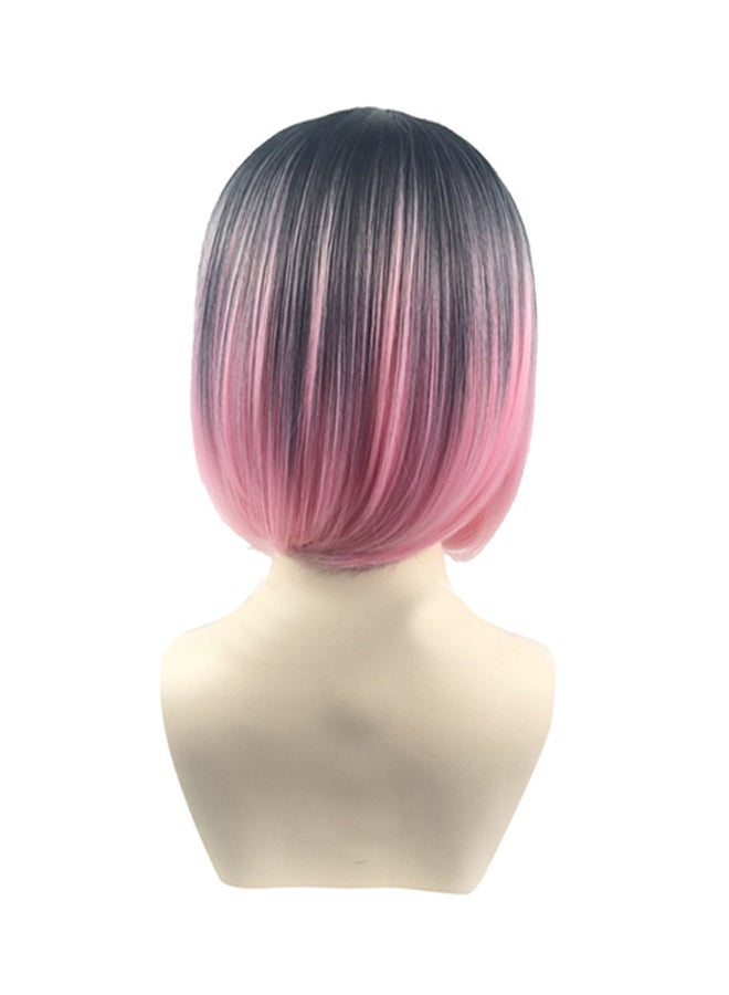 Voberry European And American Brazilian Lace Wig Pink/Black 34x36x1cm - Image 1