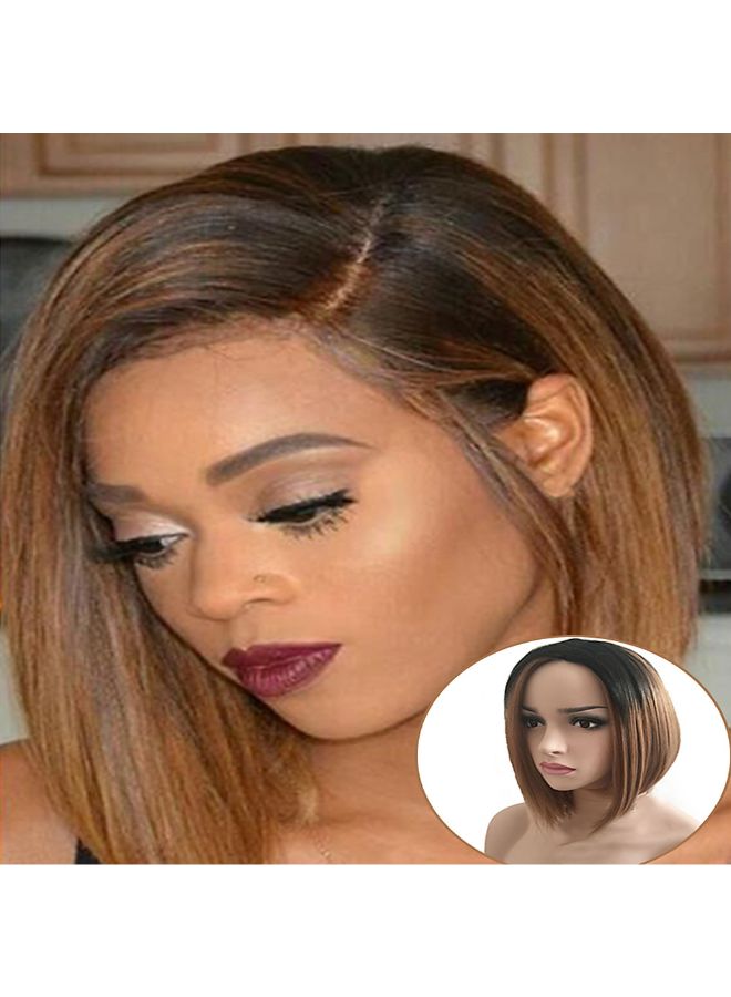 Voberry Europe and America Short Hair Wig Blonde 32x34x1cm - Image 4