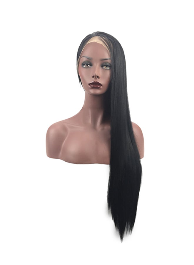 Voberry Europe and America Short Straight Hair Wig Black 60x1x1cm