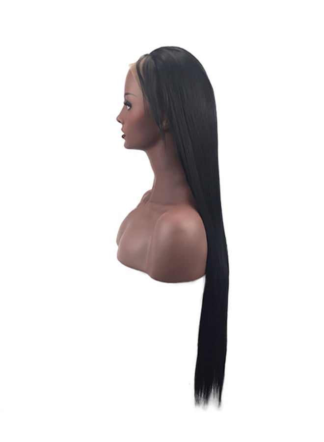 Voberry Europe and America Short Straight Hair Wig Black 50x1x1cm