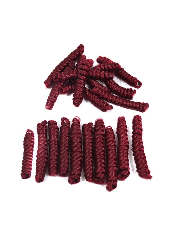 Voberry Synthetic Hair Spring Braid Wig Wine Red 18x5x5cm