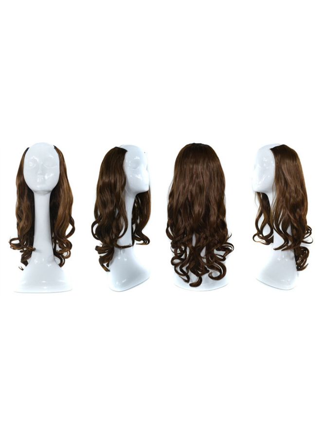 Voberry Synthetic Curls Weft Hair Wig Black/Grey 30x20x5cm - Image 2