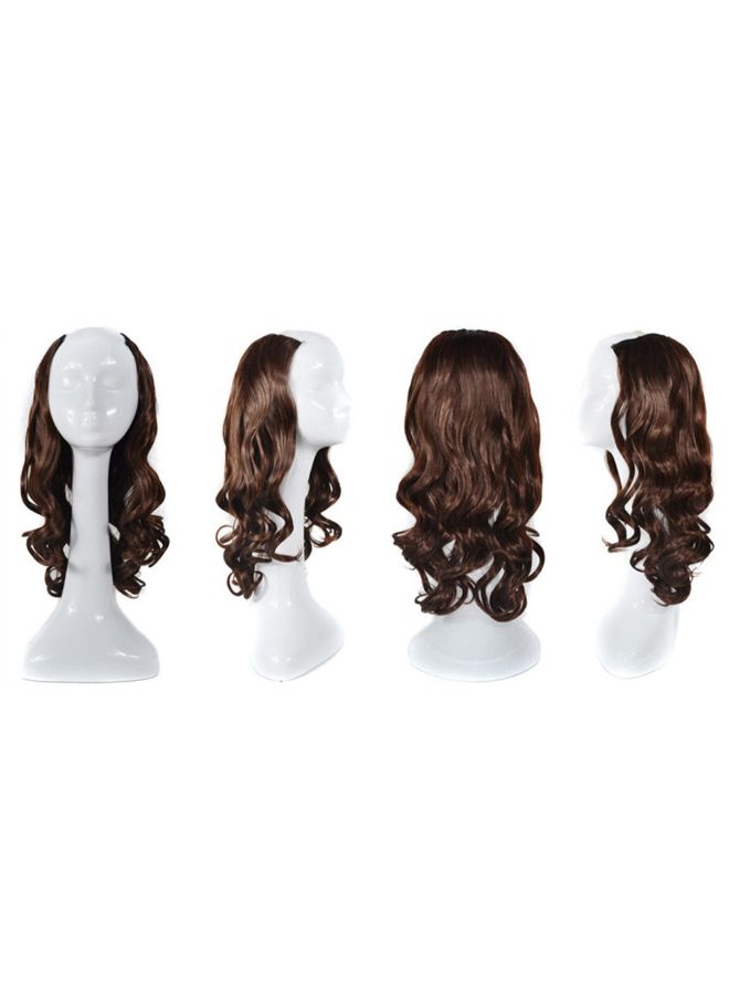 Voberry Synthetic Curls Weft Hair Wig Black/Grey 30x20x5cm - Image 2