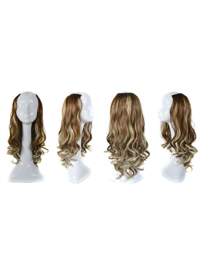 Voberry Synthetic Curls Weft Hair Wig Black/Grey 30x20x5cm - Image 2