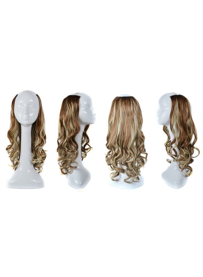 Voberry Synthetic Curls Weft Hair Wig Black/Grey 30x20x5cm - Image 2