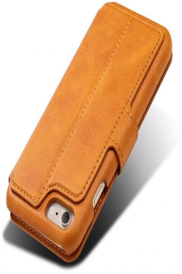 Protective Wallet Card Case Cover For Apple iPhone 7 Plus Brown  - Image 3