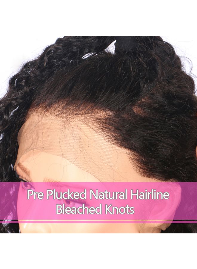 Voberry Curly Glueless Full Lace Wig Black 50x15x4cm - Image 2