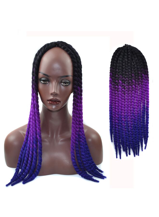Voberry Synthetic Gradient Twist Crochet Braids Wig Multicolour 15x20x3cm - Image 3