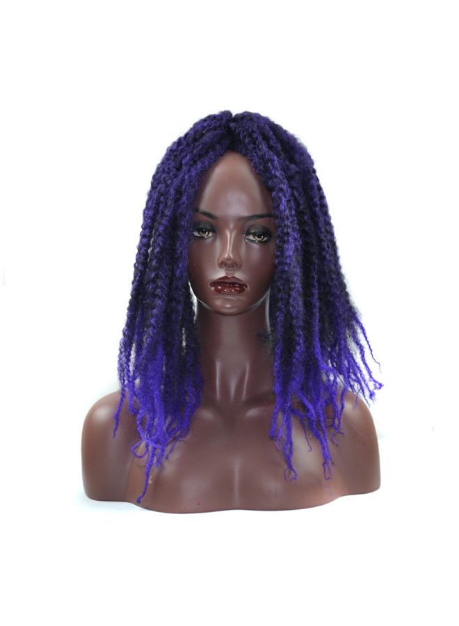 Voberry Synthetic Gradient Twist Crochet Braids Wig Black/Blue 20x20x3cm - Image 2