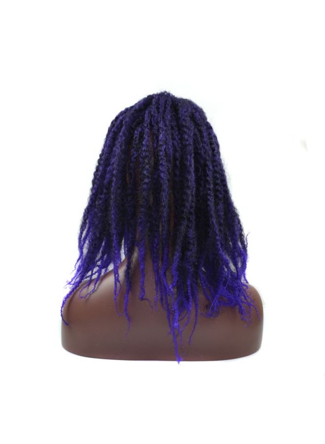 Voberry Synthetic Gradient Twist Crochet Braids Wig Black/Blue 20x20x3cm - Image 3