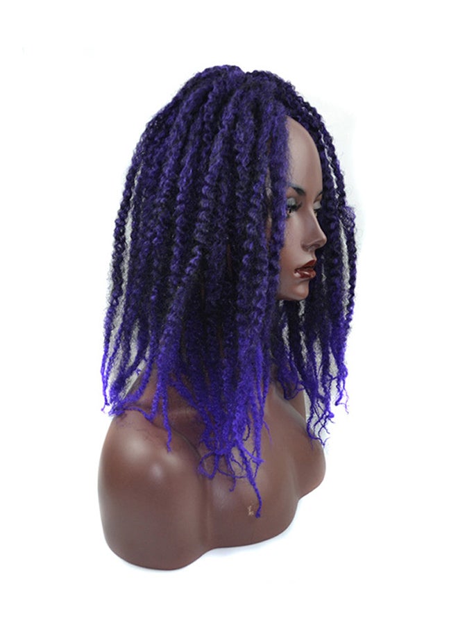 Voberry Synthetic Gradient Twist Crochet Braids Wig Black/Blue 20x20x3cm - Image 1