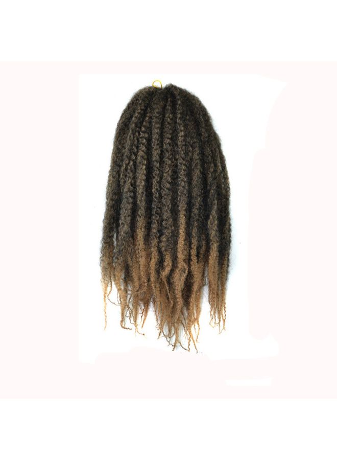 Voberry Synthetic Gradient Twist Crochet Braids Wig Brown 20x20x3cm - Image 2