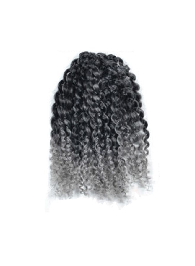 Voberry Synthetic Gradient Twist Crochet Braids Wig Black/Grey 20x20x3cm - Image 2