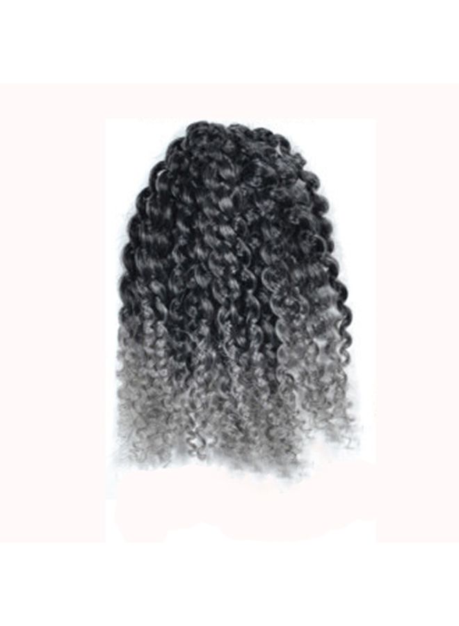 Voberry Synthetic Gradient Twist Crochet Braids Wig Black/Grey 20x20x3cm - Image 3