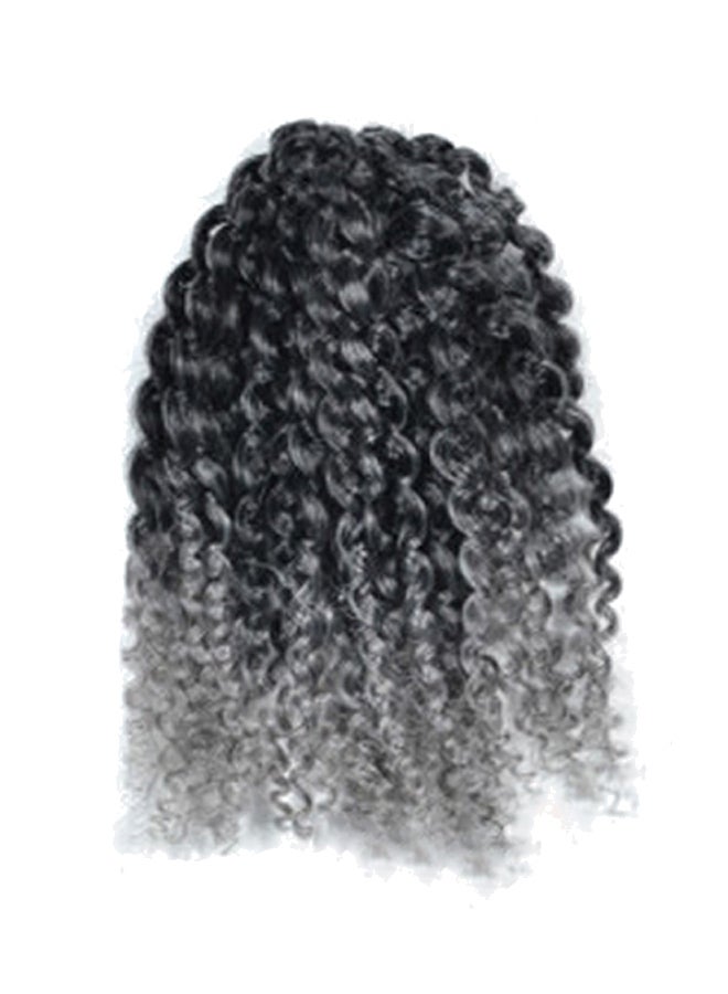 Voberry Synthetic Gradient Twist Crochet Braids Wig Black/Grey 20x20x3cm - Image 1
