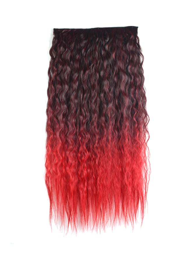 فوبيري شعر مستعار مجعد ومموج وطويل بلون متدرج ويحتوي على 5 مشابك بني/أحمر 20x20x3Ø³Ù†ØªÙŠÙ…ØªØ± - Image 1