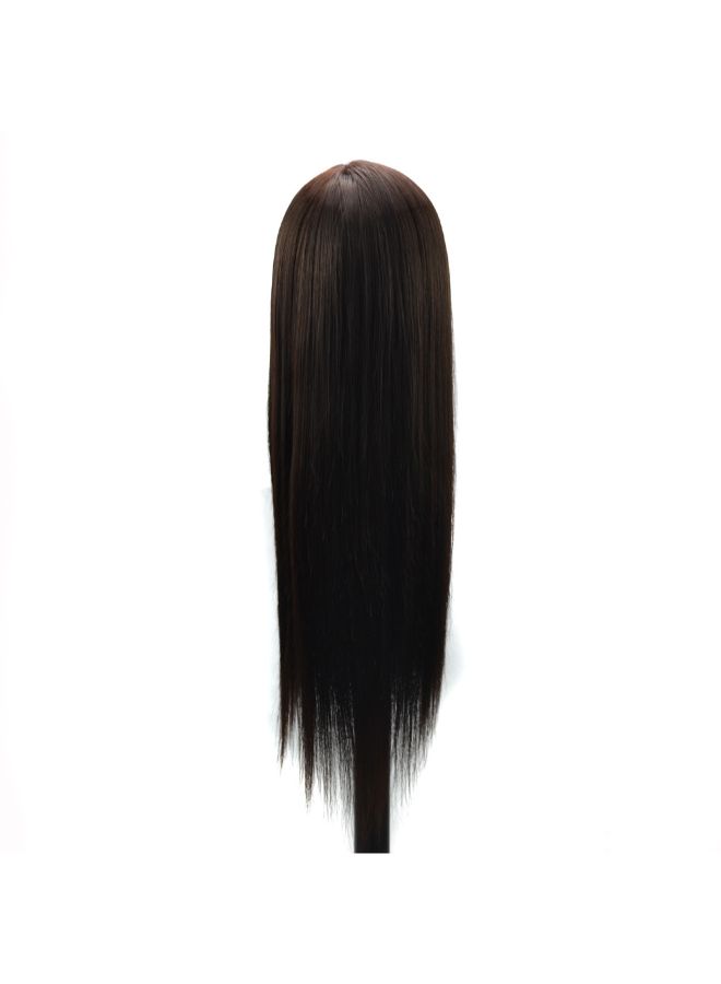 فوبيري شعر مستعار ورأس مانيكان للتدريب أسود 28x20x12سم - Image 5