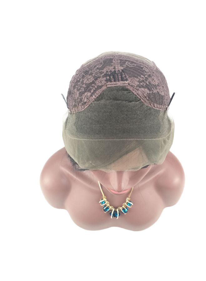 Voberry Synthetic Curly Front Lace Hair Wigs Black 20x18x3cm - Image 3