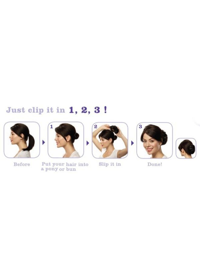 Voberry Ponytail Holder Hairpiece Diamond Wig Black 12x12x5cm - Image 3