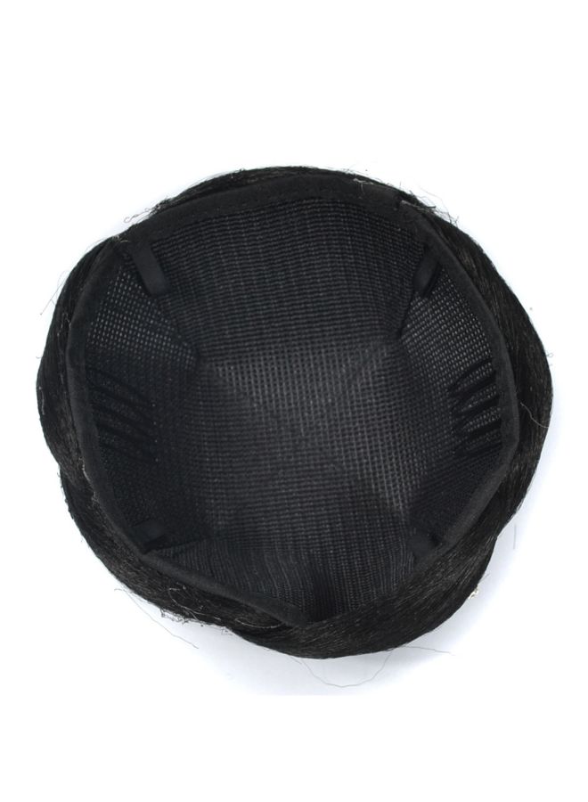 Voberry Ponytail Holder Hairpiece Diamond Wig Black 12x12x5cm - Image 4