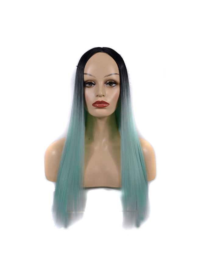 Voberry Cosplay Party Long Straight Hair Wig Multicolour 20x5x5cm - Image 2