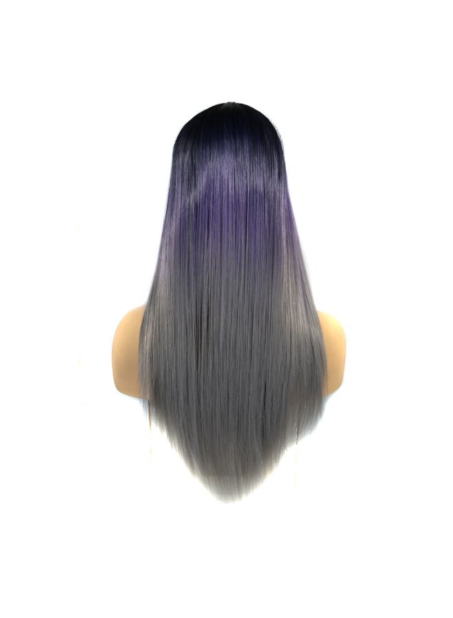 Voberry Cosplay Party Long Straight Hair Wig Multicolour 20x5x5cm - Image 4